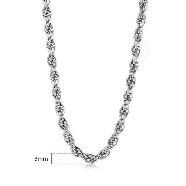 Twisted Rope Link Chain Stainless Steel - TWSignificant™