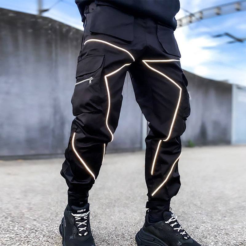 Mens Reflective Wholesale Cyber Y2K Cargo Pants - TWSignificant™