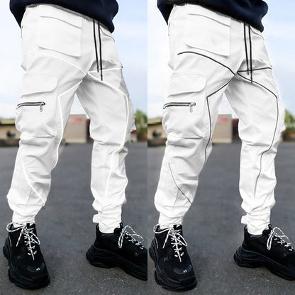 Mens Reflective Wholesale Cyber Y2K Cargo Pants - TWSignificant™