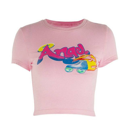 Woman's Angel Lettered T-shirt - TWSignificant™