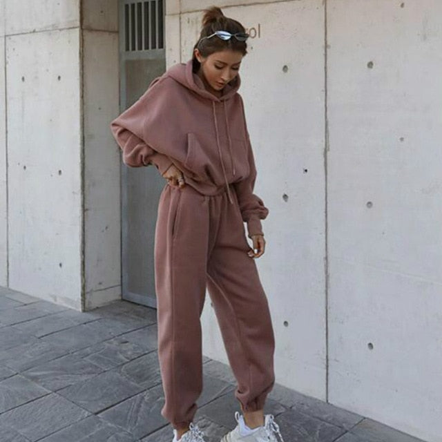 Women's Warm Hoodie and Pants Set - TWSignificant™