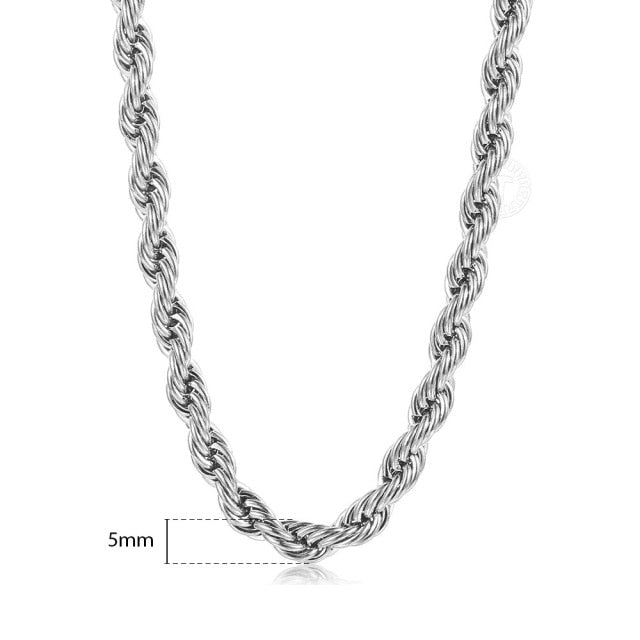 Twisted Rope Link Chain Stainless Steel - TWSignificant™