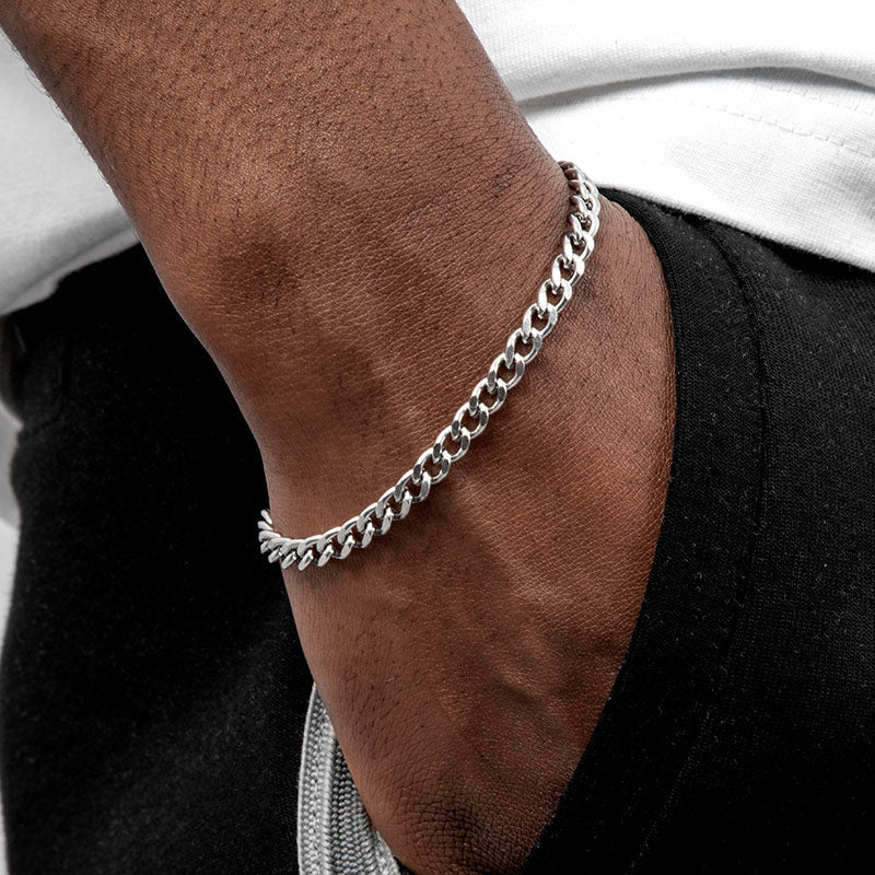 Stainless Sterling Silver Cuban link Bracelet - TWSignificant™