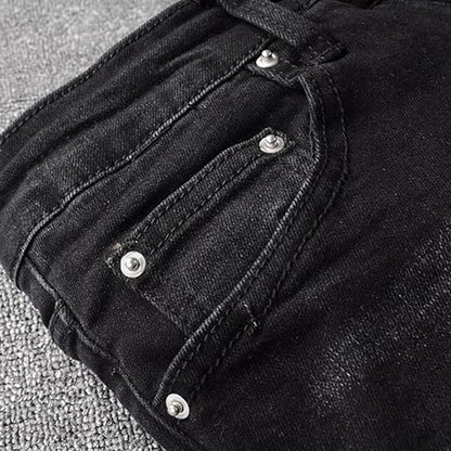 High Quality Black Bandanna Ripped Jeans - TWSignificant™