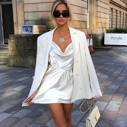 Women's Silk Satin Short Mini Dress - TWSignificant™