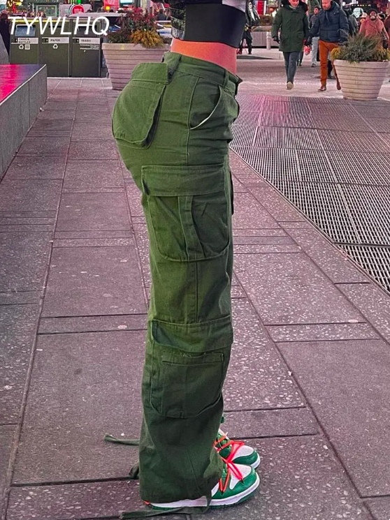 Woman's Cargo Solid Baggy Pants With loose straps - TWSignificant™