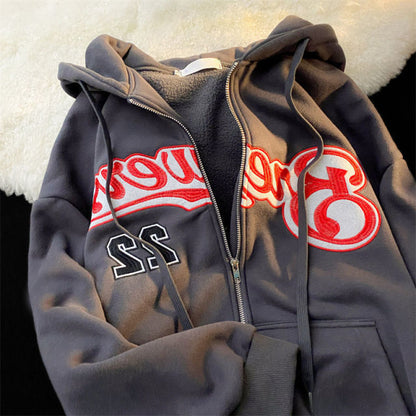 Vintage Embroidery "Brewery"  Y2K Themed Hoodies - TWSignificant™