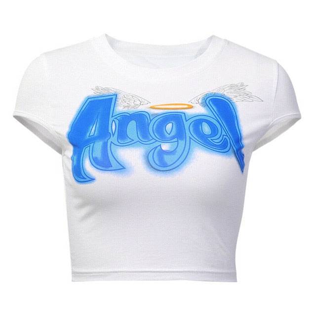 Woman's Angel Lettered T-shirt - TWSignificant™