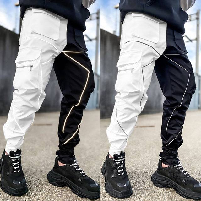Mens Reflective Wholesale Cyber Y2K Cargo Pants - TWSignificant™