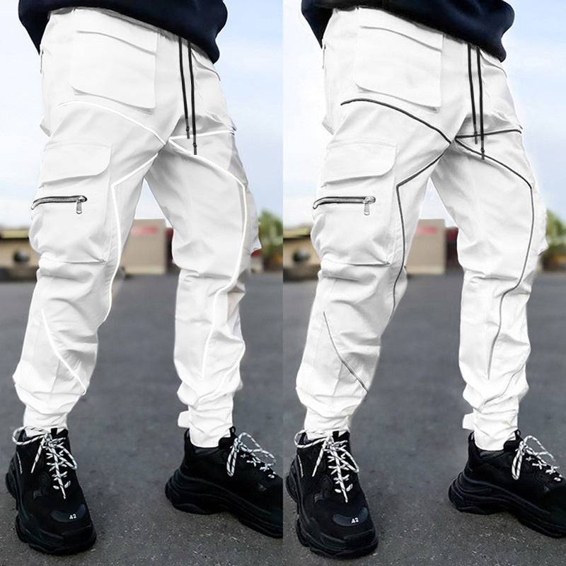Mens Reflective Wholesale Cyber Y2K Cargo Pants - TWSignificant™