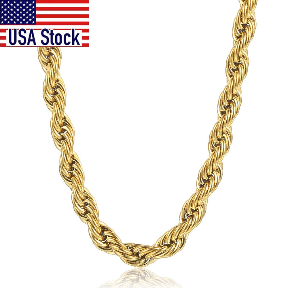 Twisted Rope Link Chain Stainless Steel - TWSignificant™