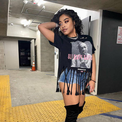 ODB Graphic Print Tassel Tee - TWSignificant™