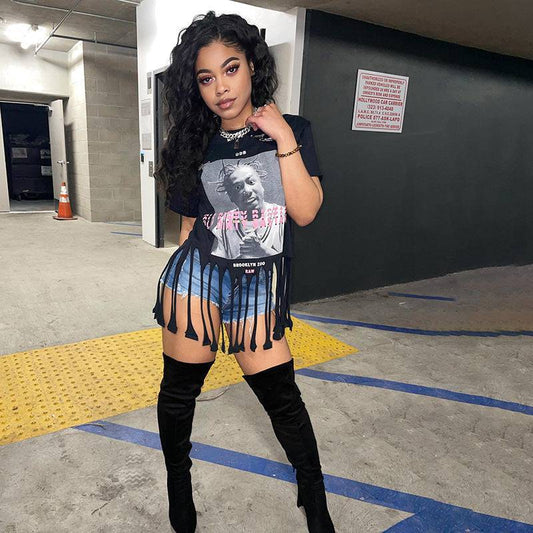 ODB Graphic Print Tassel Tee - TWSignificant™