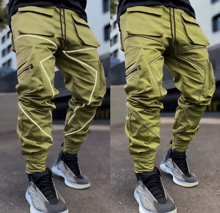 Mens Reflective Wholesale Cyber Y2K Cargo Pants - TWSignificant™