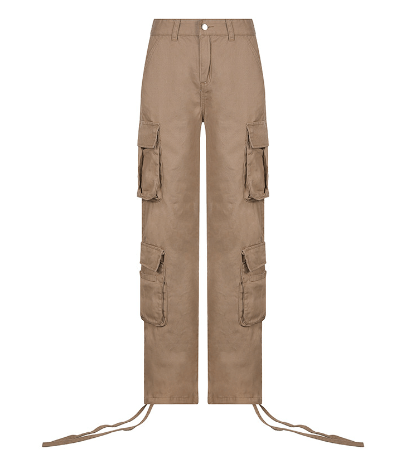 Woman's Cargo Solid Baggy Pants With loose straps - TWSignificant™