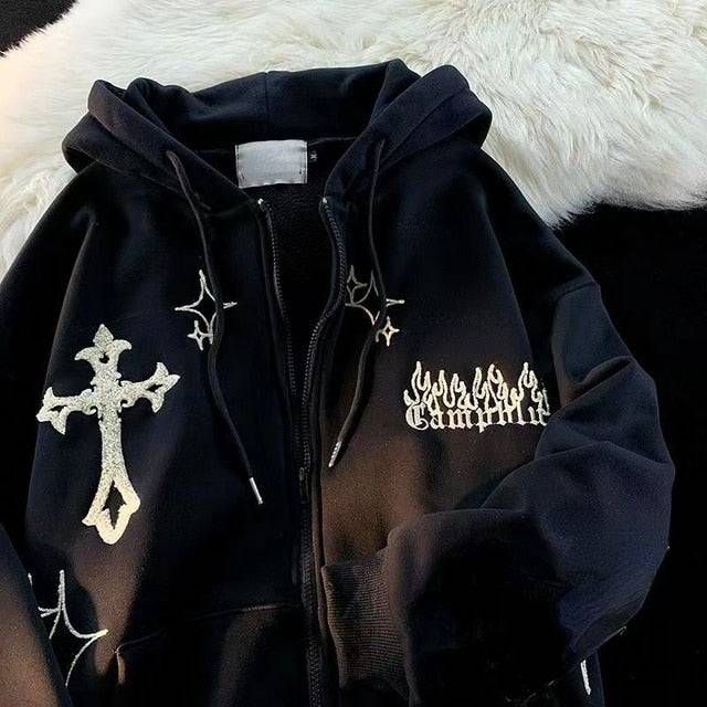 Multiple Design Y2K Vintage Embroidery Unisex Zip-up Hoodies - TWSignificant™
