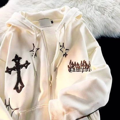 Multiple Design Y2K Vintage Embroidery Unisex Zip-up Hoodies - TWSignificant™