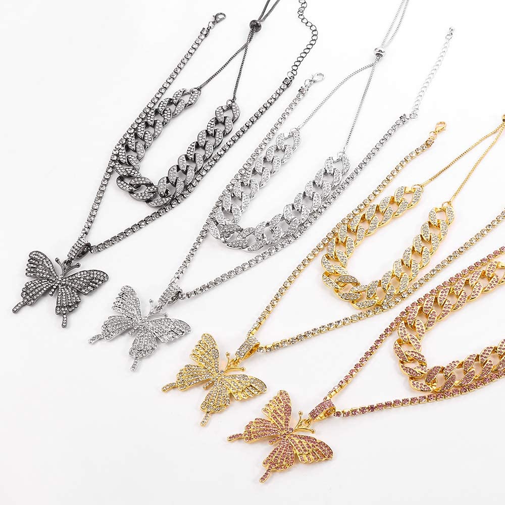 Women's Glistening Butterfly Charm Necklace Set - TWSignificant™