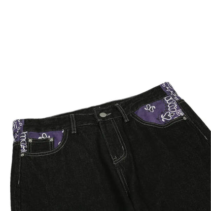 Purple bandana Waist Y2K Streetwear Jeans - TWSignificant™