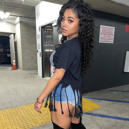 ODB Graphic Print Tassel Tee - TWSignificant™