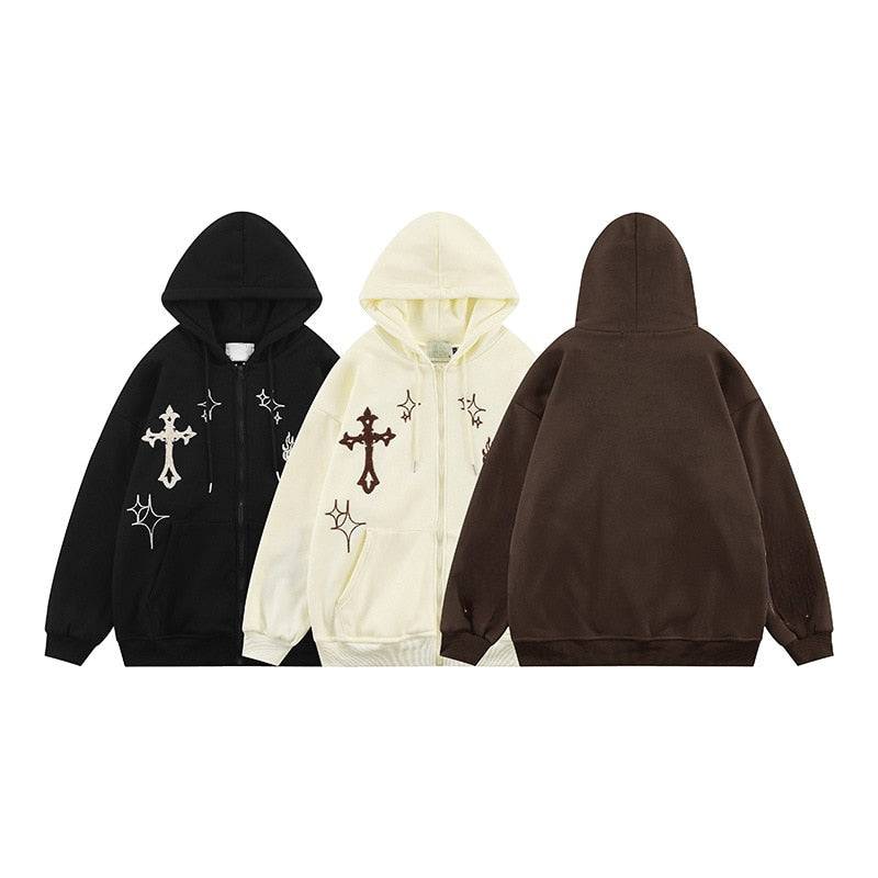 Multiple Design Y2K Vintage Embroidery Unisex Zip-up Hoodies - TWSignificant™