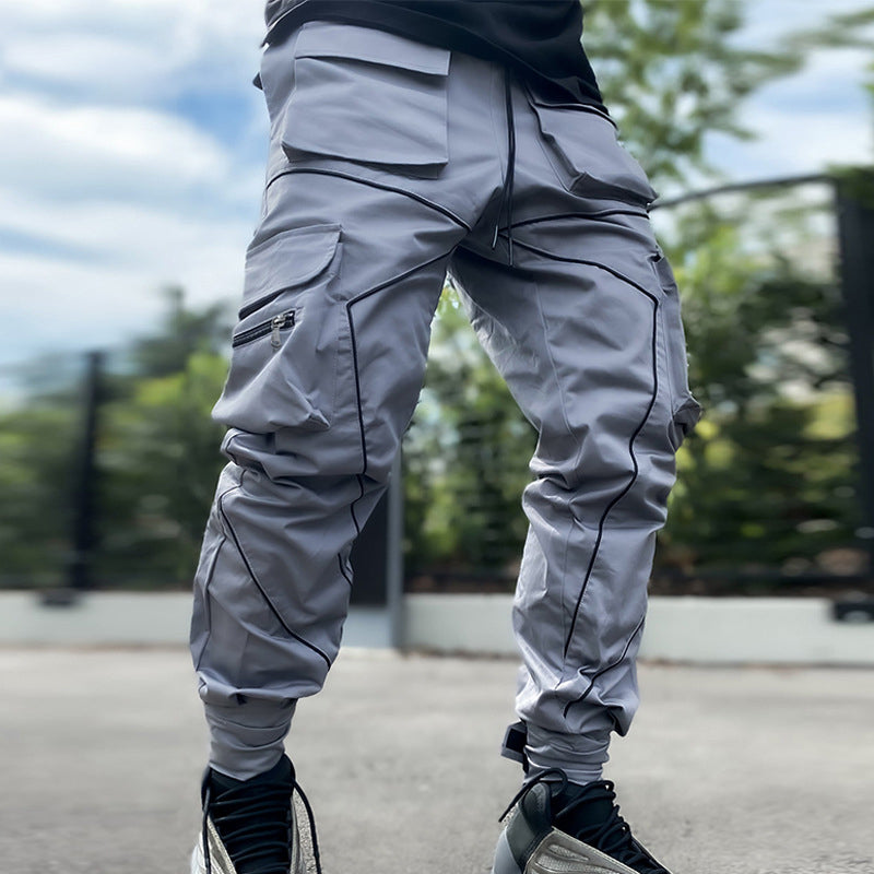 Mens Reflective Wholesale Cyber Y2K Cargo Pants - TWSignificant™