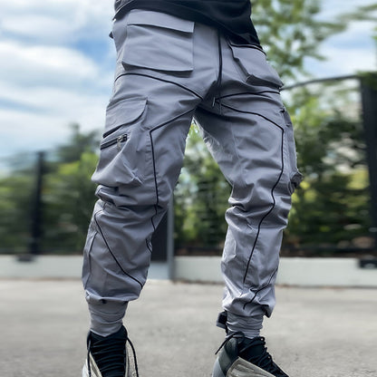 Mens Reflective Wholesale Cyber Y2K Cargo Pants - TWSignificant™