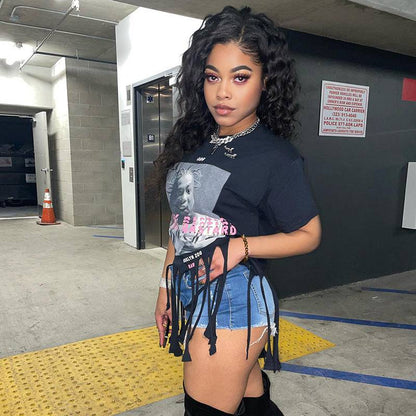 ODB Graphic Print Tassel Tee - TWSignificant™