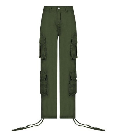 Woman's Cargo Solid Baggy Pants With loose straps - TWSignificant™