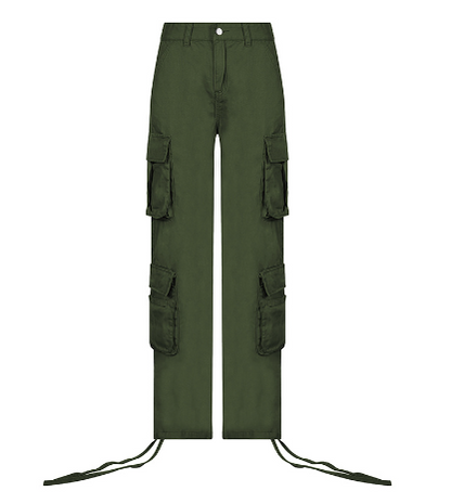 Woman's Cargo Solid Baggy Pants With loose straps - TWSignificant™